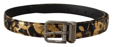 Brocade Belt Gold Black