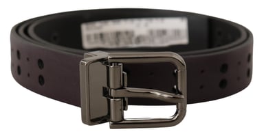 Leather Belt Brown Perforated
