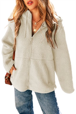 Sherpa Fleece Jack met Kap