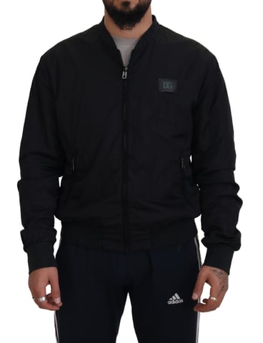 Black Bomber Jacket Casual Style