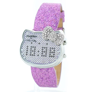 Hallo Kitty Paarse Glitterswatch