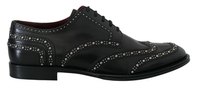 Leather Wingtip Oxfords Studded Model