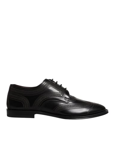 Stitched Leather Oxford Shoes
