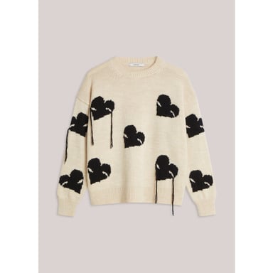Summum 7s7960-70052 122 sweater instarsia knit ivory