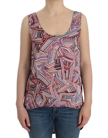 Abstract Print Highlow Tank Top