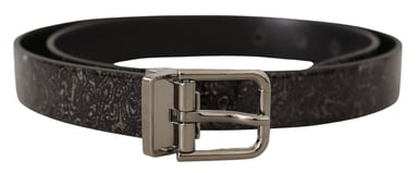 Leather Belt Silver Buckle