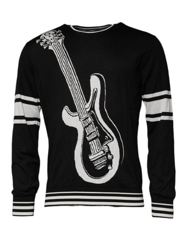 Gitarrmönster Stickad Tröja