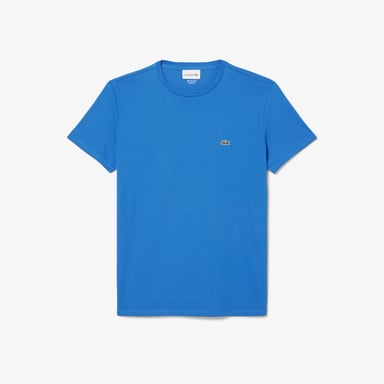 Heren Lacoste Pima Katoen T-shirt in Blauw