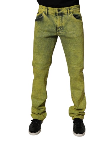 Straight Leg Acid Wash Jeans