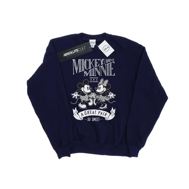 Disney Womens/Ladies Mickey And Minnie Mouse Great Pair Sweatshirt (Navy Blue)