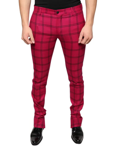 Pink Checked Trousers Pt0776