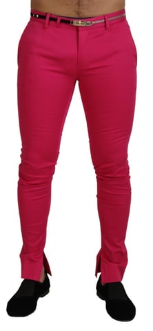 Slim Fit Ankle Pants With Side Slits