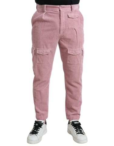Corduroy Cargo Pants Pink