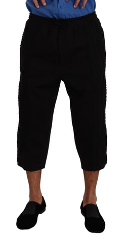 Cropped Trousers Lace Detail