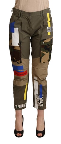 Multicolor Camo Patchwork Trousers Pan72085