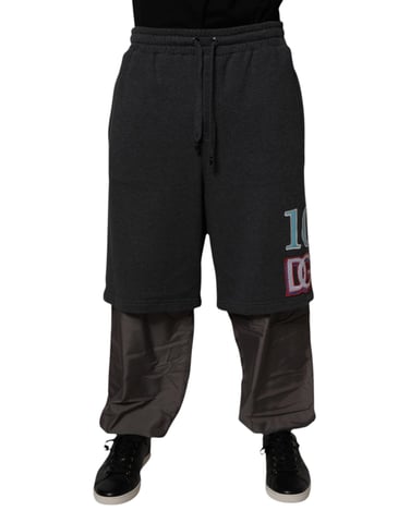 Layered Sweatpants With Embroidered Logo