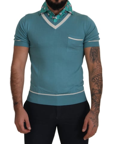 Short Sleeve Vneck Knit Top
