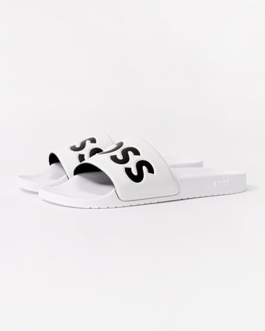 Aryeh With Large Logo Detail Slides in White