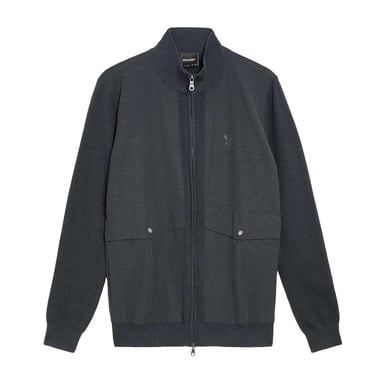 Lyle & Scott Mens Milano Knitted Hybrid Jacket (Blue)