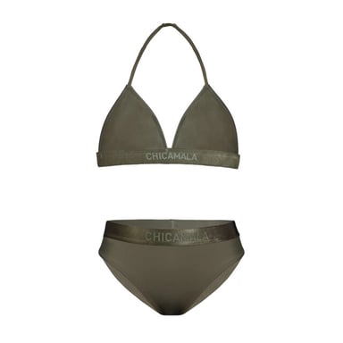 Muchachomalo Meisjes triangle top bikini effen