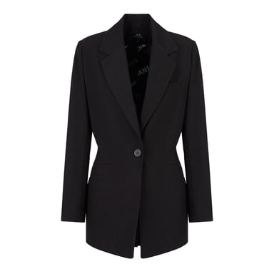 Armani Exchange Womens/Ladies Plain Blazer (Black)