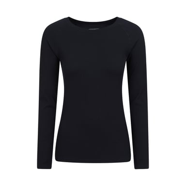 Mountain Warehouse Womens/Ladies Carmel Ribbed Seamless Thermal Top (Black)