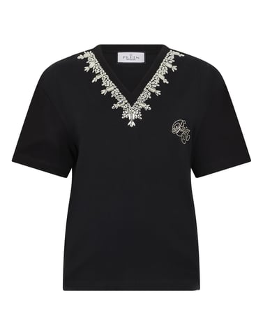 Man Fit V-Neck T-Shirt Crystals