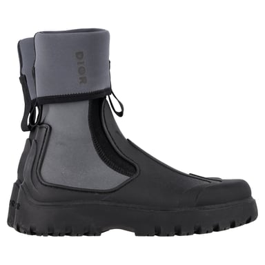 Dior Tuin Enkellaarsjes in Grijs Rubber