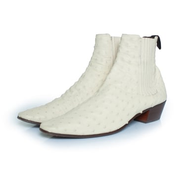 Saint Laurent Ostrich leather Wyatt boots