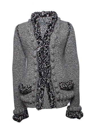 Alexander Mcqueen Grey knitted cardigan