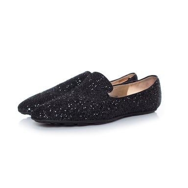 Jimmy Choo Glitter loafers in black