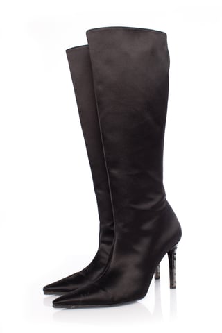 Valentino Garavani satin pointed boots