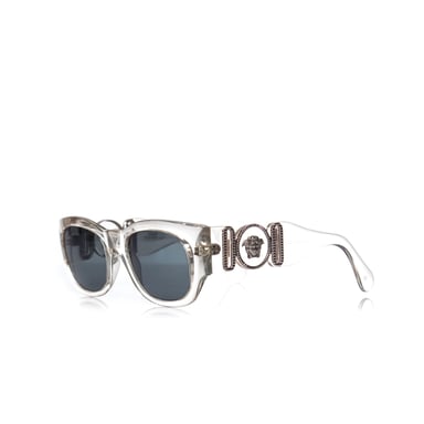 Gianni Versace oversized clear sunglasses.