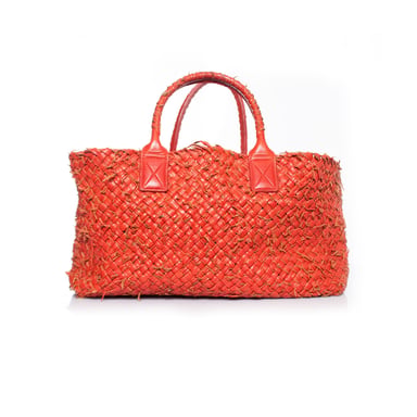 Bottega Veneta Red cabas tote with pouch.