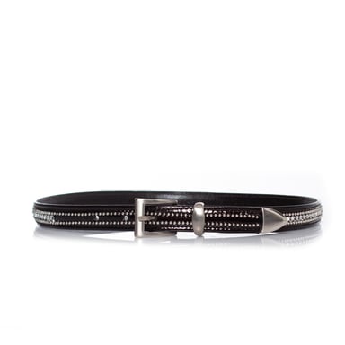 Gianni Versace patent leather belt with rhinestones