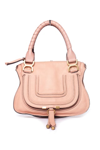 Chloe Small leather Marcie Bag in Fallow pink