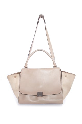 Celine Trapeze bag in beige.