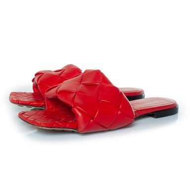 Bottega Veneta Red leather Lido sandals