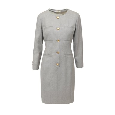 Valentino Miss V Wool Dress with Turtle Buttons - '90s