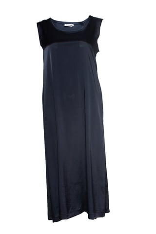 JIL SANDER blue dress with raw edges