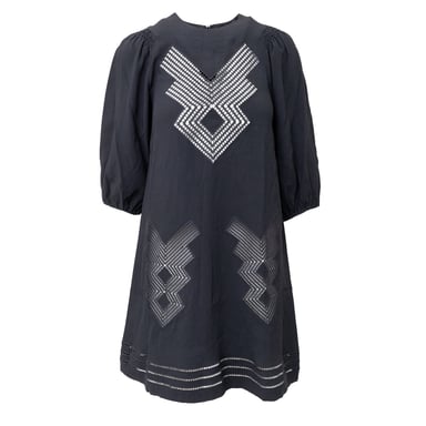 Red Valentino Embroidered Crepe Flared Dress - '10s