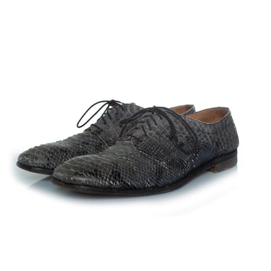 Maison Margiela Python lace up shoes in grey