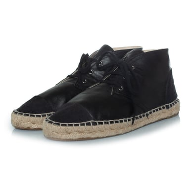 Chanel High-top espadrille ankle boots in black