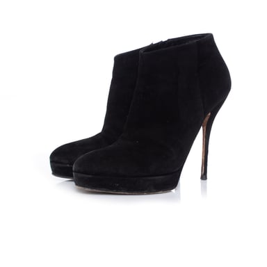 Gucci Black suede platform ankle boots