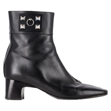 Hermès Decouverte 50 Ankelboots i svart läder