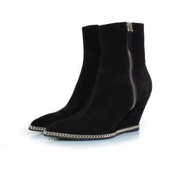Giuseppe Zanotti Black Jardin wedge ankle boots
