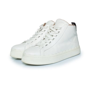 Chloe Lauren high top trainers in white