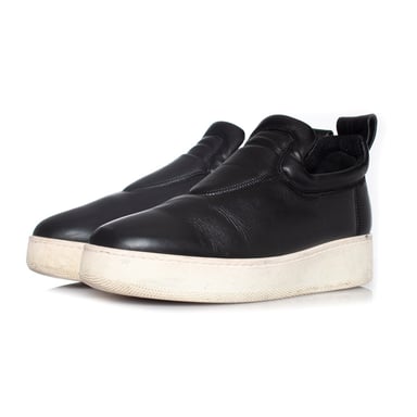 Celine Black leather slip on sneakers
