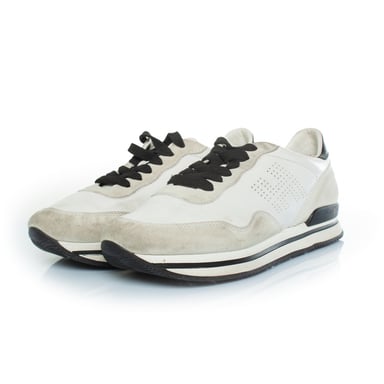 Hogan H forte sneaker in white and beige