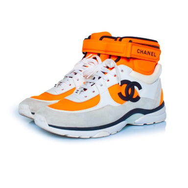 Chanel Neon high top trainers